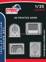 1/35 civilian radios set 1930-40 4pcs 3d print accessories dynamo models