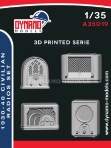 1/35 civilian radios set 1930-40 4pcs 3d print accessories dynamo models