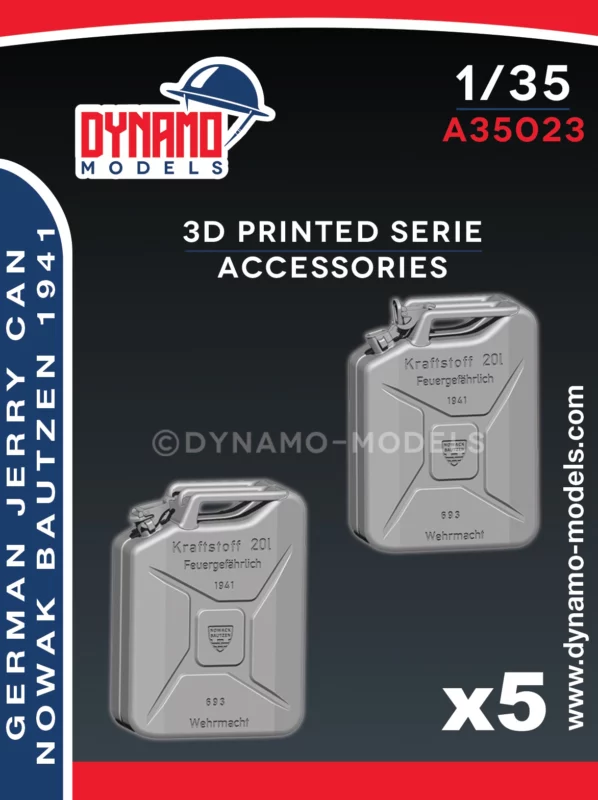 1/35 german jerry can nowak 1941 5x open cap and 5x closed cap dynamo models