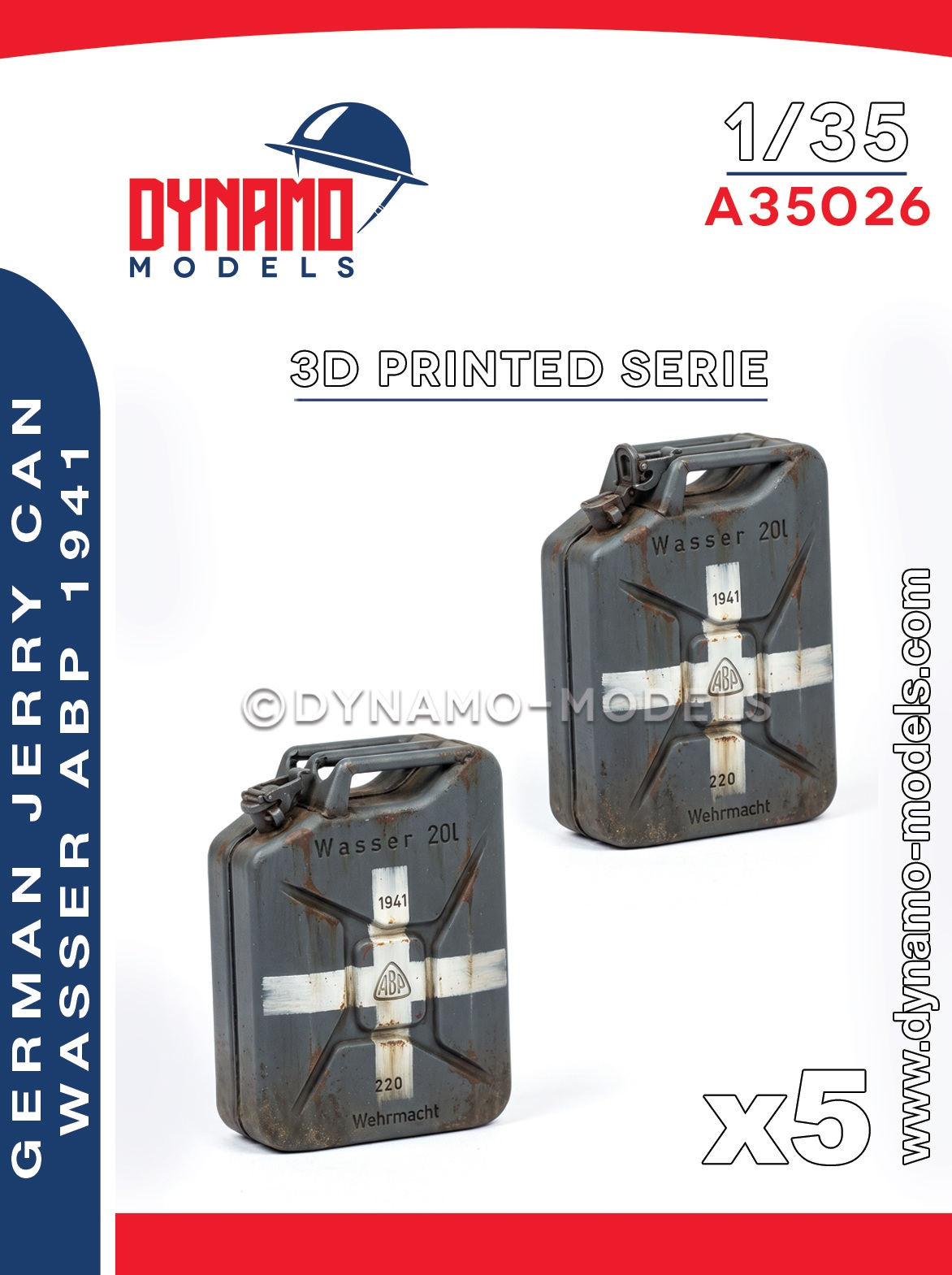 1-35-german-jerry-can-wasser-abp-1941-5x-open-cap-5x-closed-cap 1/35 German Jerry Can Wasser ‘’ ABP ’’ 1941 ‘’ (5x open cap/5x closed cap) - Image 1