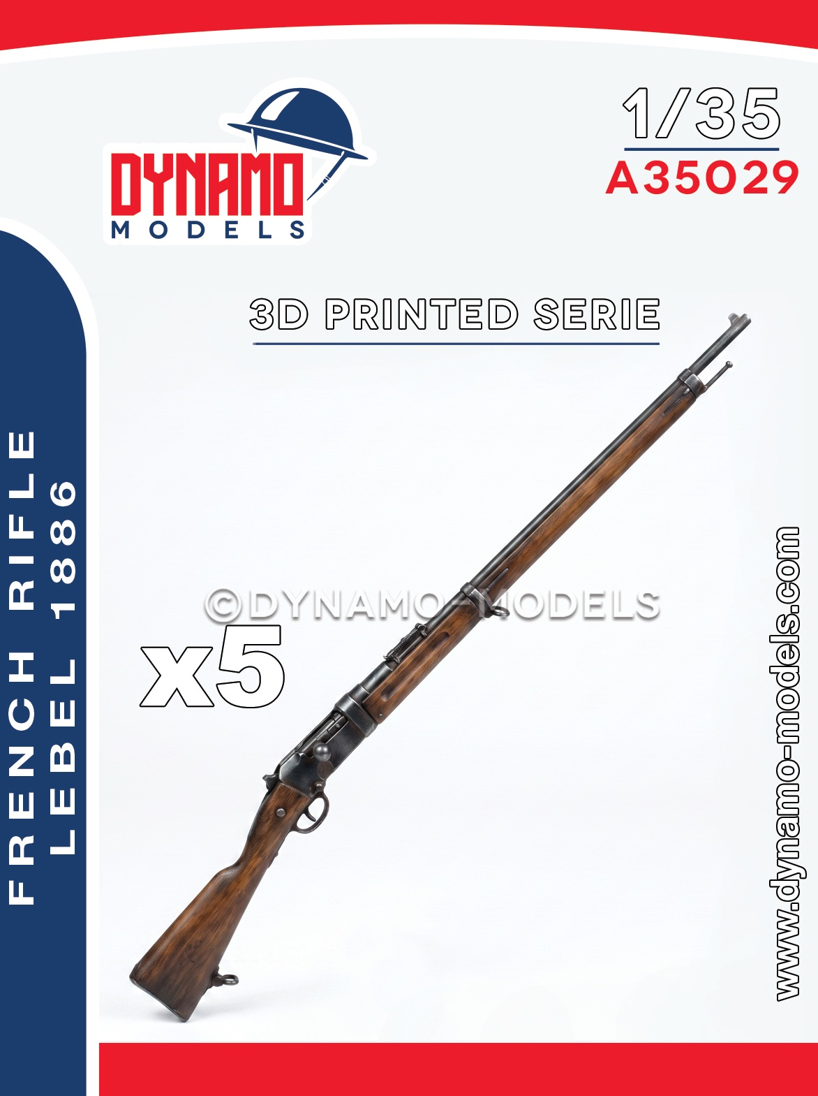 1-35-guns-french-rifle-lebel-1886 1/35 French Rifle Lebel 1886 - Set of 5 guns