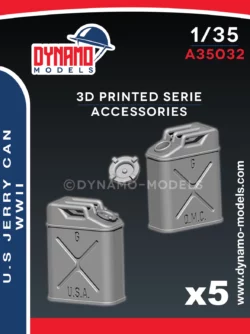 1/35 us wwii jerry can 5x open cap and 5x closed cap dynamo models 3d print