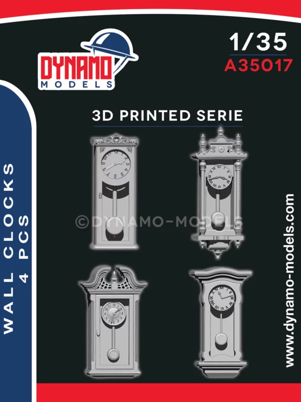 1/35 wall clocks 4 pcs 3d print accessories dynamo models