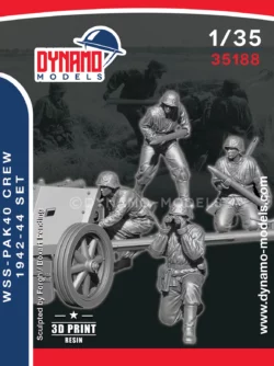 1/35 wss pak40 crew 1942-44 set resin figure by dynamo models