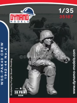 1/35 wss pak40 crew 1942-44 no.4 resin figure by dynamo models