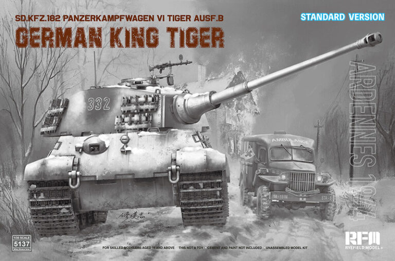 rye field model 5137 1/35 king tiger ardennes 1944 scale model kit