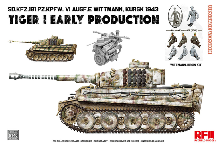rye field model 5140 1/35 tiger I early production kursk 1943 upgrade version scale model