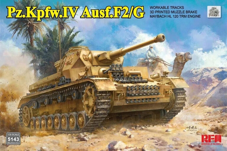 rye field model 5143 1/35 panzer iv ausf f2 / g scale model kit