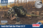 1/35 french anti tank gun 47mm s.a-37 premium edition dynamo models