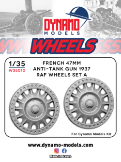 1/35 wheels raf version A for french 47mm anti-tank gun dynamo models