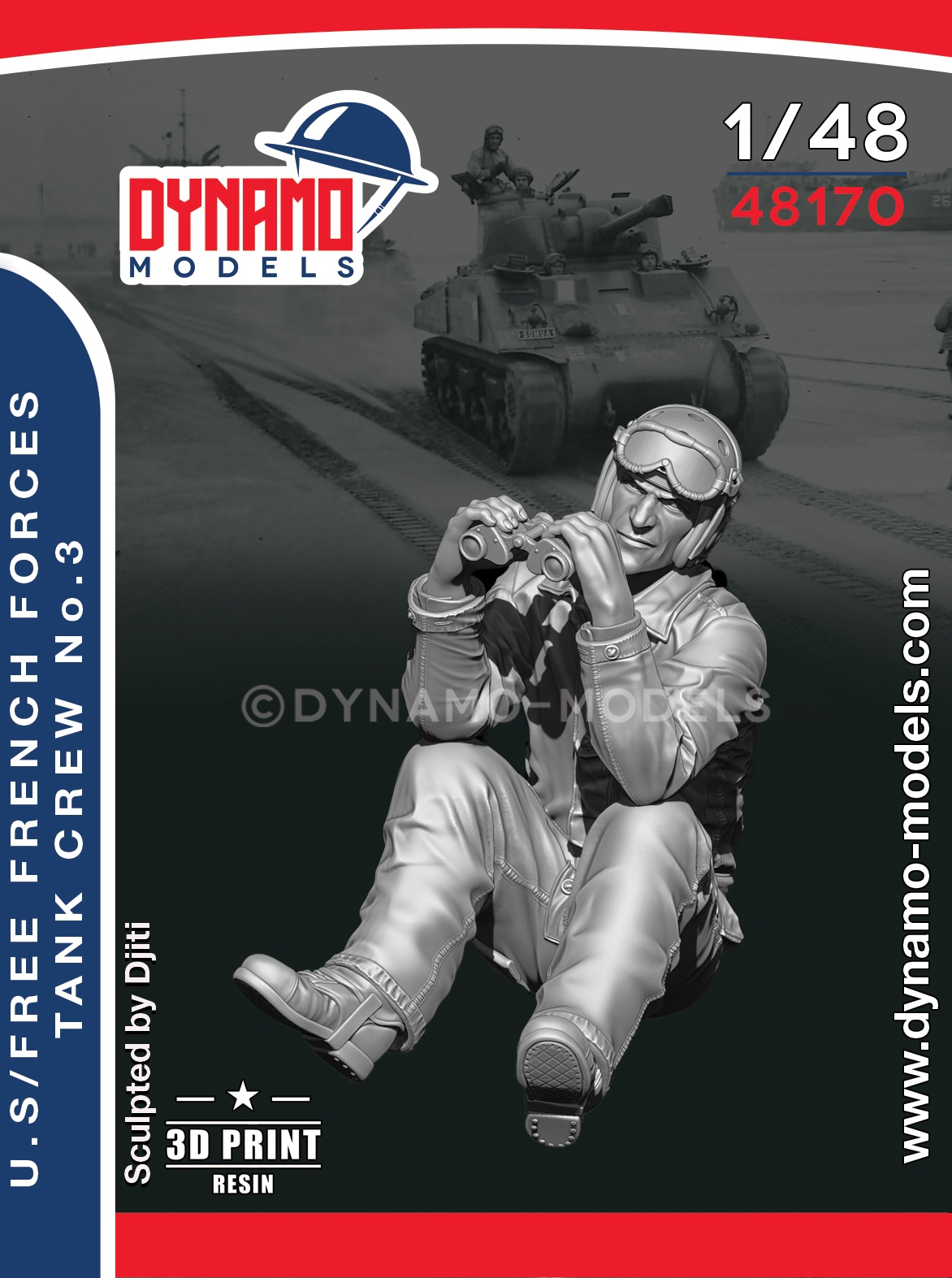 1-48-u-s-free-french-forces-tankers-1944-no-3 1/48 U.S / Free French Forces Tankers 1944 No.3 - Image 1