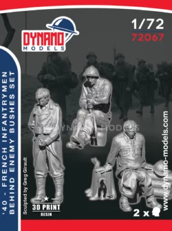 1/72 1940 French Infantrymen ‘’ Behind The Enemy Bushes ‘’ Set Dynamo Models