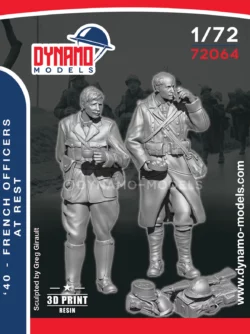 1/72 1940 French Officers at Rest Set Dynamo Models