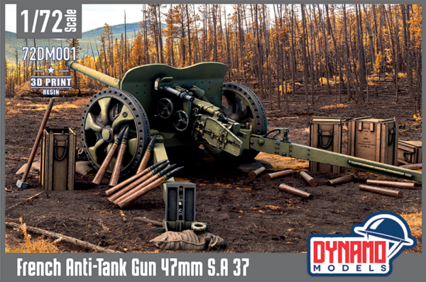 1/72 french anti tank gun 47mm s.a 37 1/72 french anti tank gun 47mm s.a 37 3d print resin dynamo models