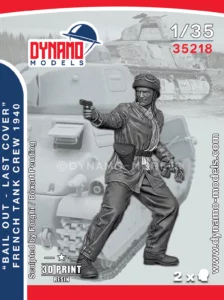 1/35 1940 French Tank Crew "Bail Out - Last Cover" Dynamo Models