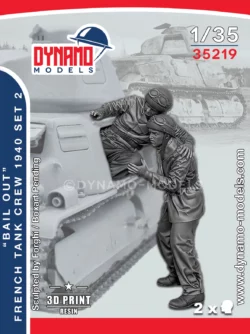 1/35 1940 French Tank Crew "Bail Out " Set 2 Dynamo Models
