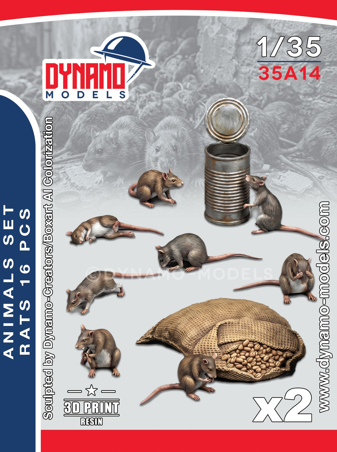 1-35-animals-serie-rats-16-pcs 1/35 Animals Serie - Rats 16 Pcs - Image 1