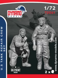 1/72 U.S tank repair crew set 3d print resin figures dynamo models