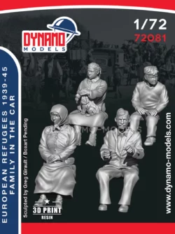1/72 Civilian – Refugees Family in the Car Dynamo Models
