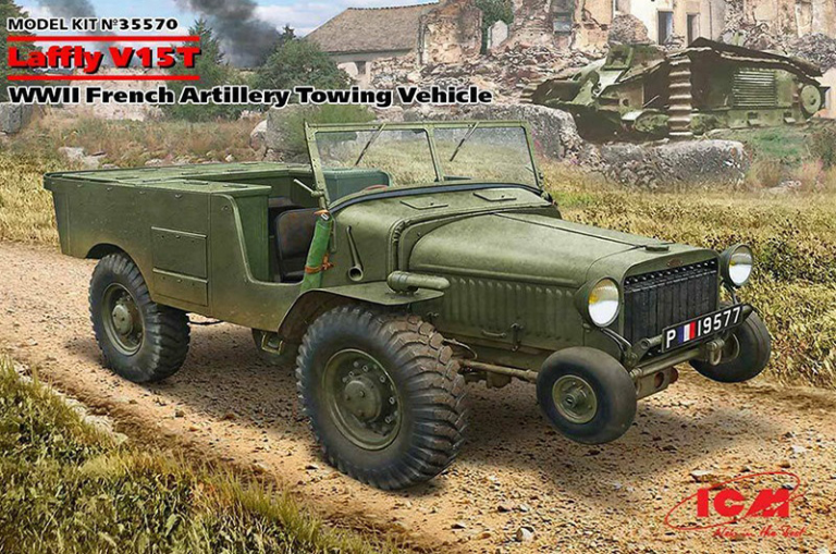 ICM 35570 - 1/35 Laffly V15T WWII French Artillery Towing Vehicle Dynamo Models