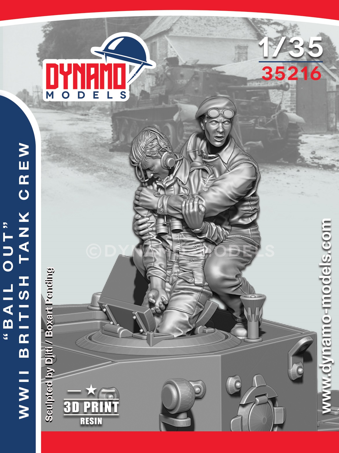 1-35-wwii-british-tank-crew-set-bail-out-set-1 1/35 WWII British Tank Crew "Bail Out" Set 1 Dynamo Models