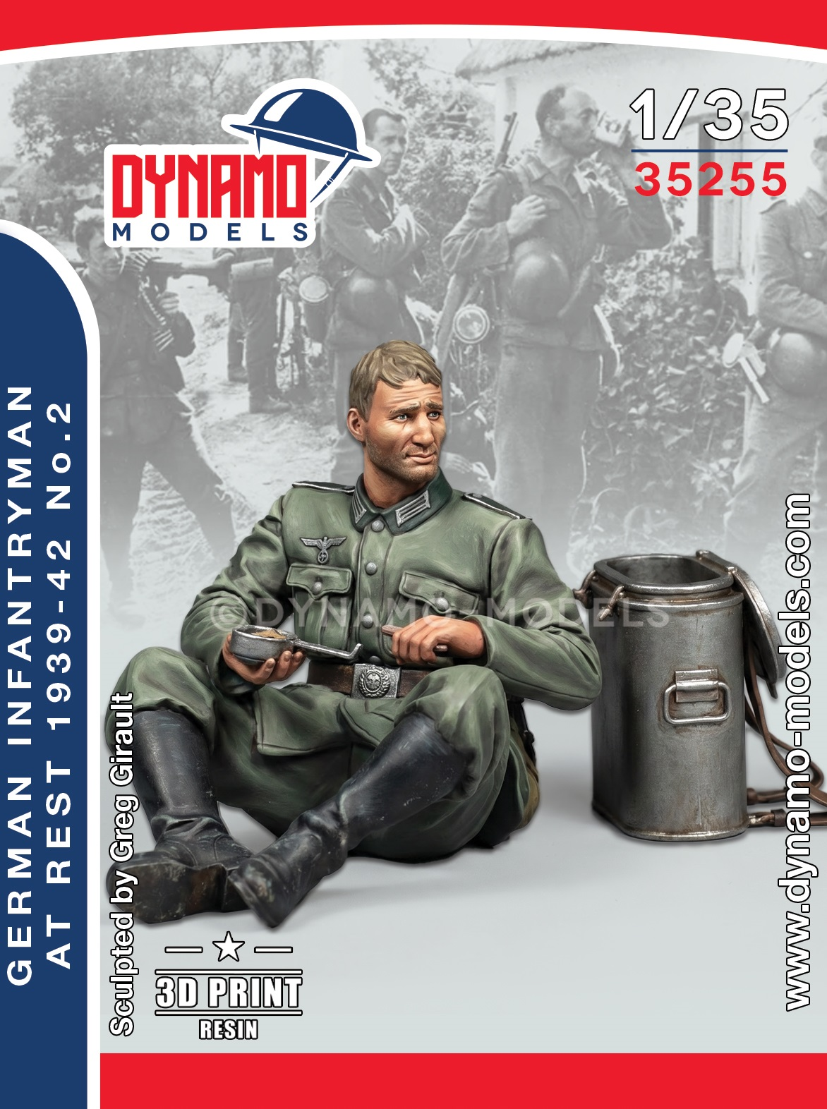 1-35-fantassin-allemand-au-repos-1939-42-n°-2 1/35 German Infantryman at Rest 1939-42 No.2 – Image 1