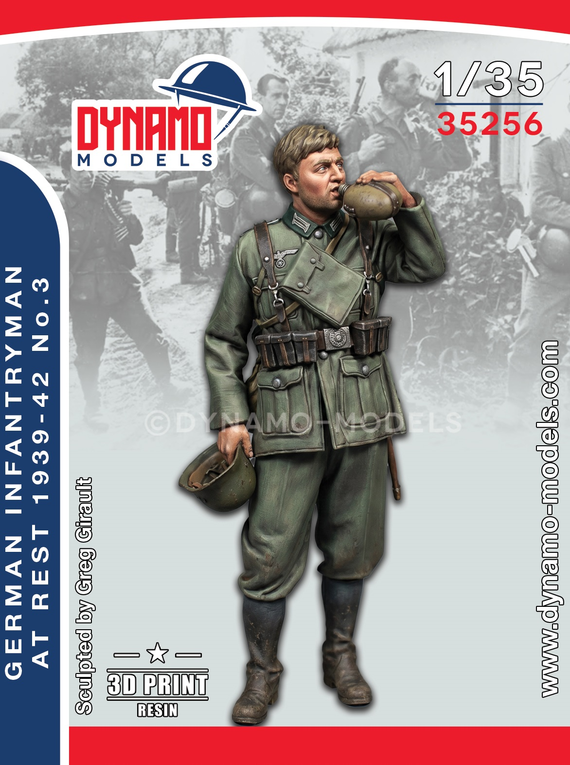 1-35-fantassin-allemand-au-repos-1939-42-n° 3 1/35 German Infantryman at Rest 1939-42 No.3 – Image 1