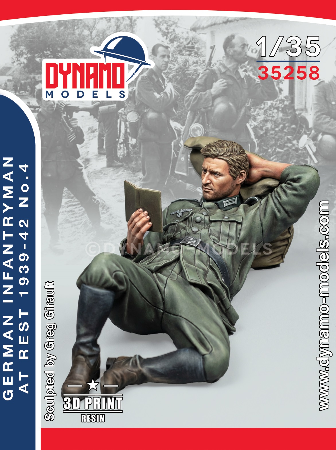 1-35-fantassin-allemand-au-repos-1939-42-n° 4 1/35 German Infantryman at Rest 1939-42 No.4 – Image 1