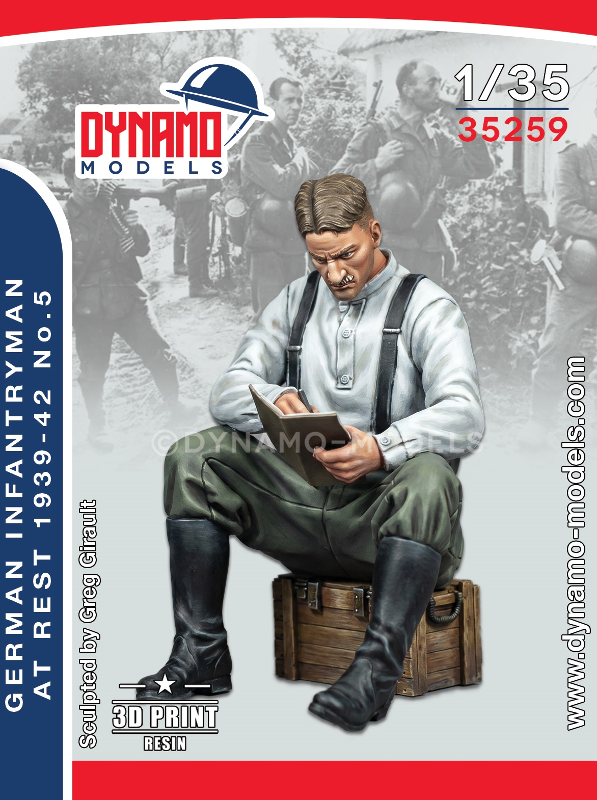 1-35-fantassin-allemand-au-repos-1939-42-n° 5 1/35 German Infantryman at Rest 1939-42 No.5 – Image 1