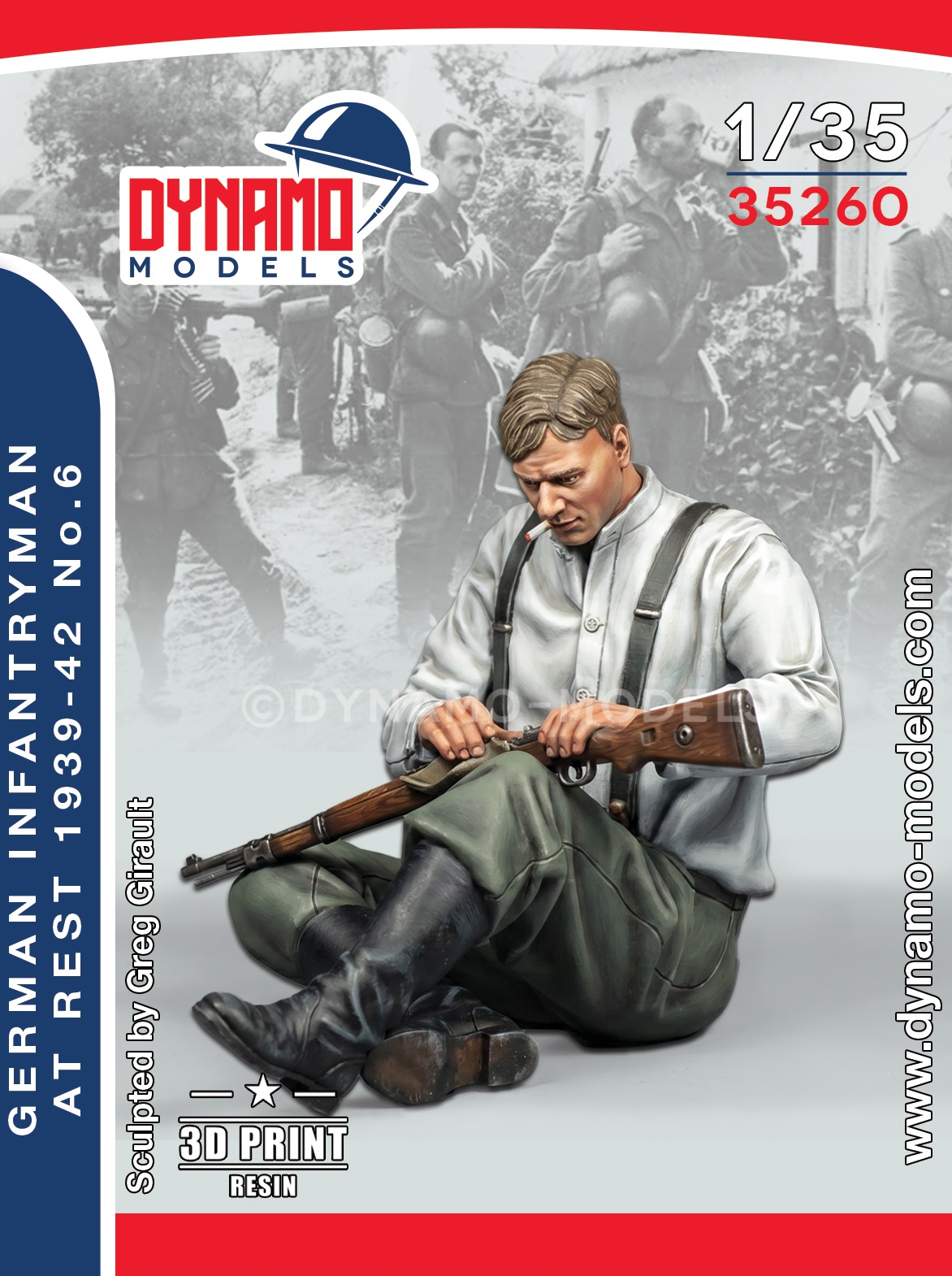 1-35-fantassin-allemand-au-repos-1939-42-n° 6 1/35 German Infantryman at Rest 1939-42 No.6 – Image 1