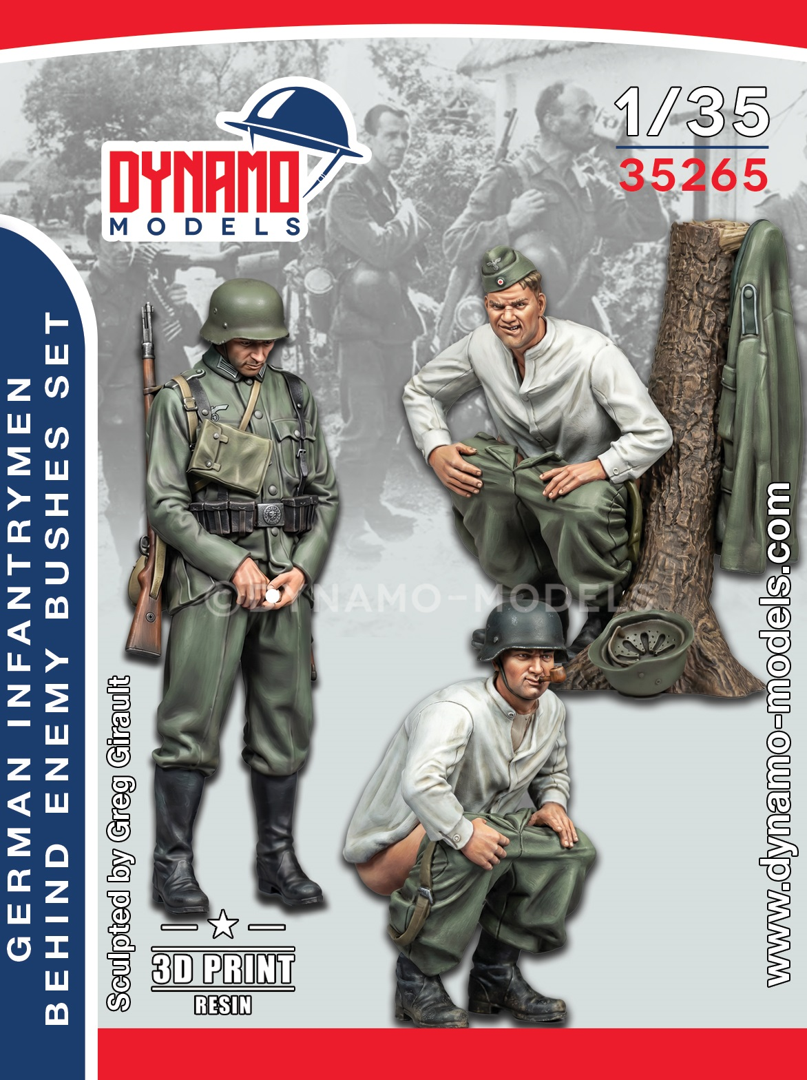1-35-infanterie-allemande-derrière-les-buissons-ennemis-1939-42-set 1/35 German Infantrymen ‘’ Behind The Enemy Bushes ‘’ 1939-42 Set – Image 1