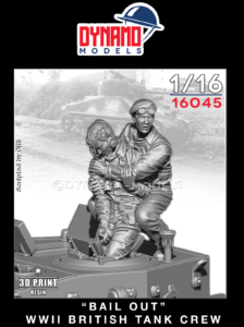 1/16 British Tank Crew "Bail Out" Dynamo Models