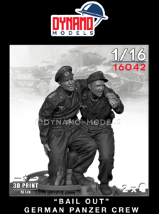 1/16 German Tank Crew "Bail Out" Set 1 Dynamo Models