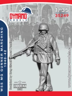 1/35 German WSS MG Gunner marching 1940-42 Dynamo Models
