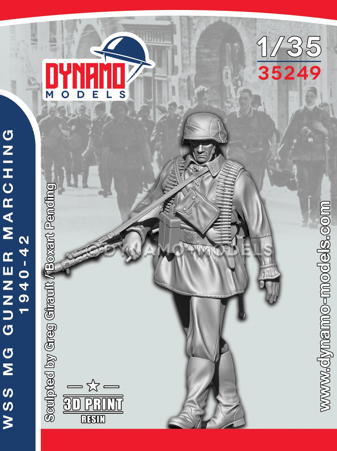 1-35-german-wss-mg-gunner-marching-1940-42 1/35 German WSS MG Gunner marching 1940-42 Dynamo Models