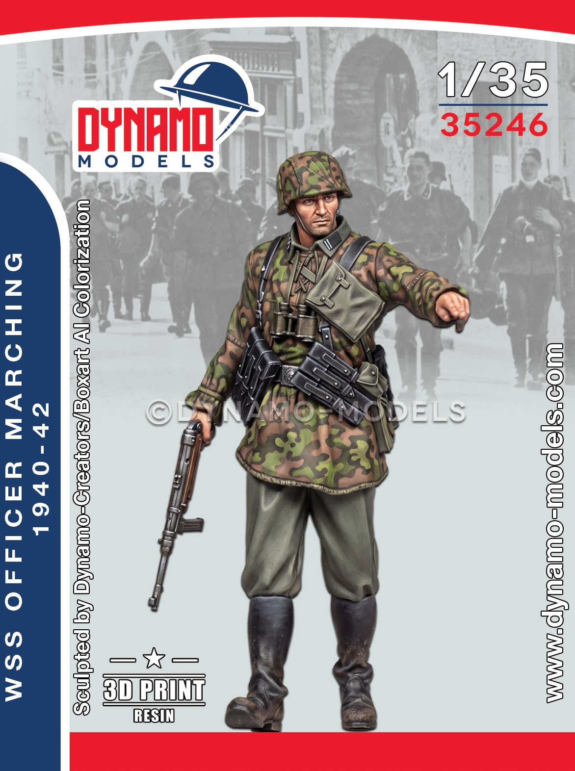 1-35-officier-allemand-wss-en-marche-1940-1942 1/35 German WSS Officer Marching 1940-42 – Image 1