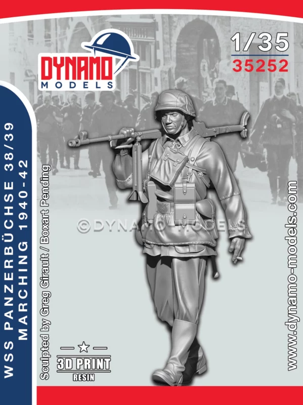 1/35 German WSS Panzerbüchse Gunner marching 1940-42 Dynamo Models