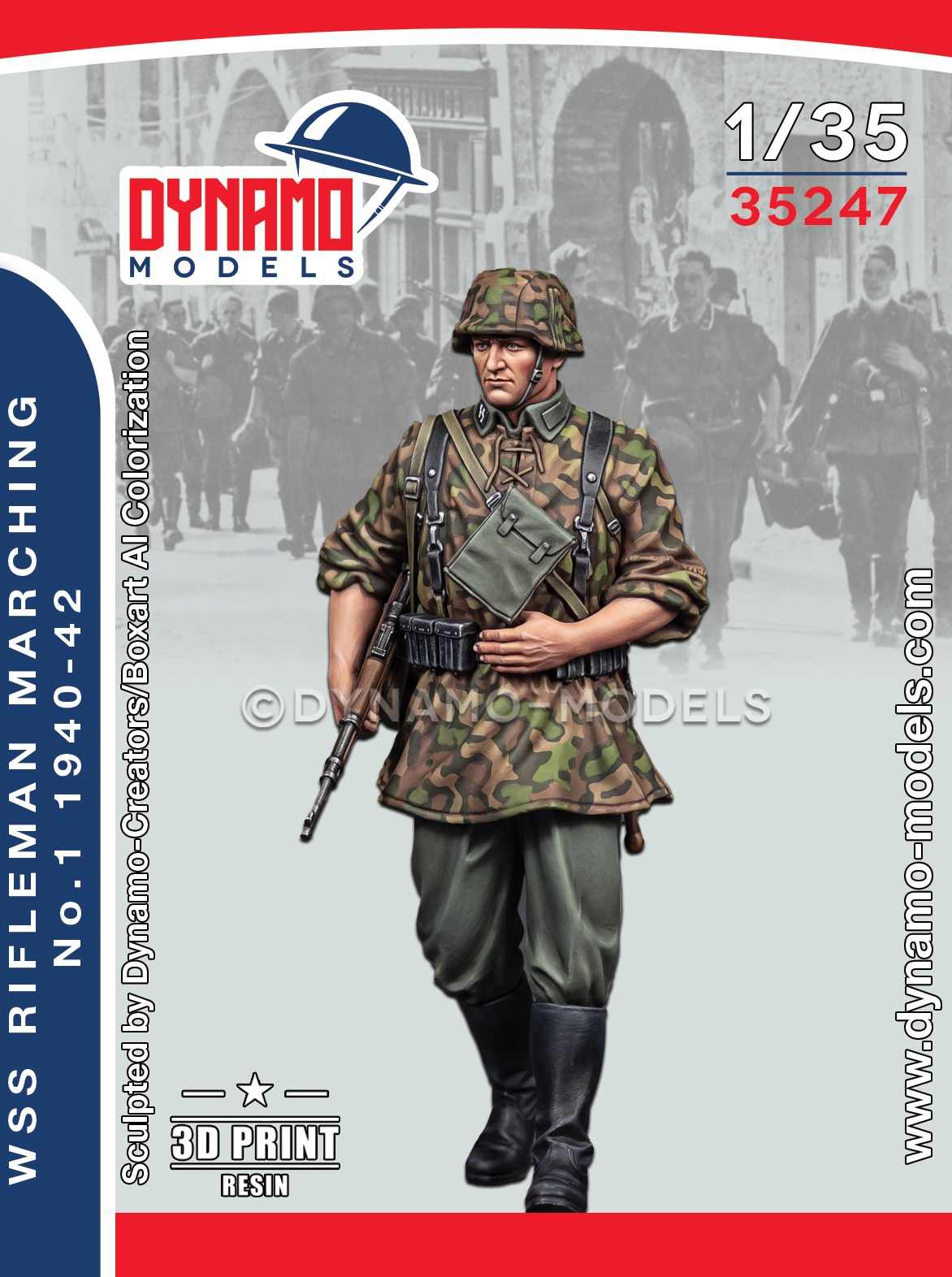 1-35-german-wss-rifleman-marching-1-1940-42 1/35 German WSS Rifleman Marching No.1 1940-42 – Image 1