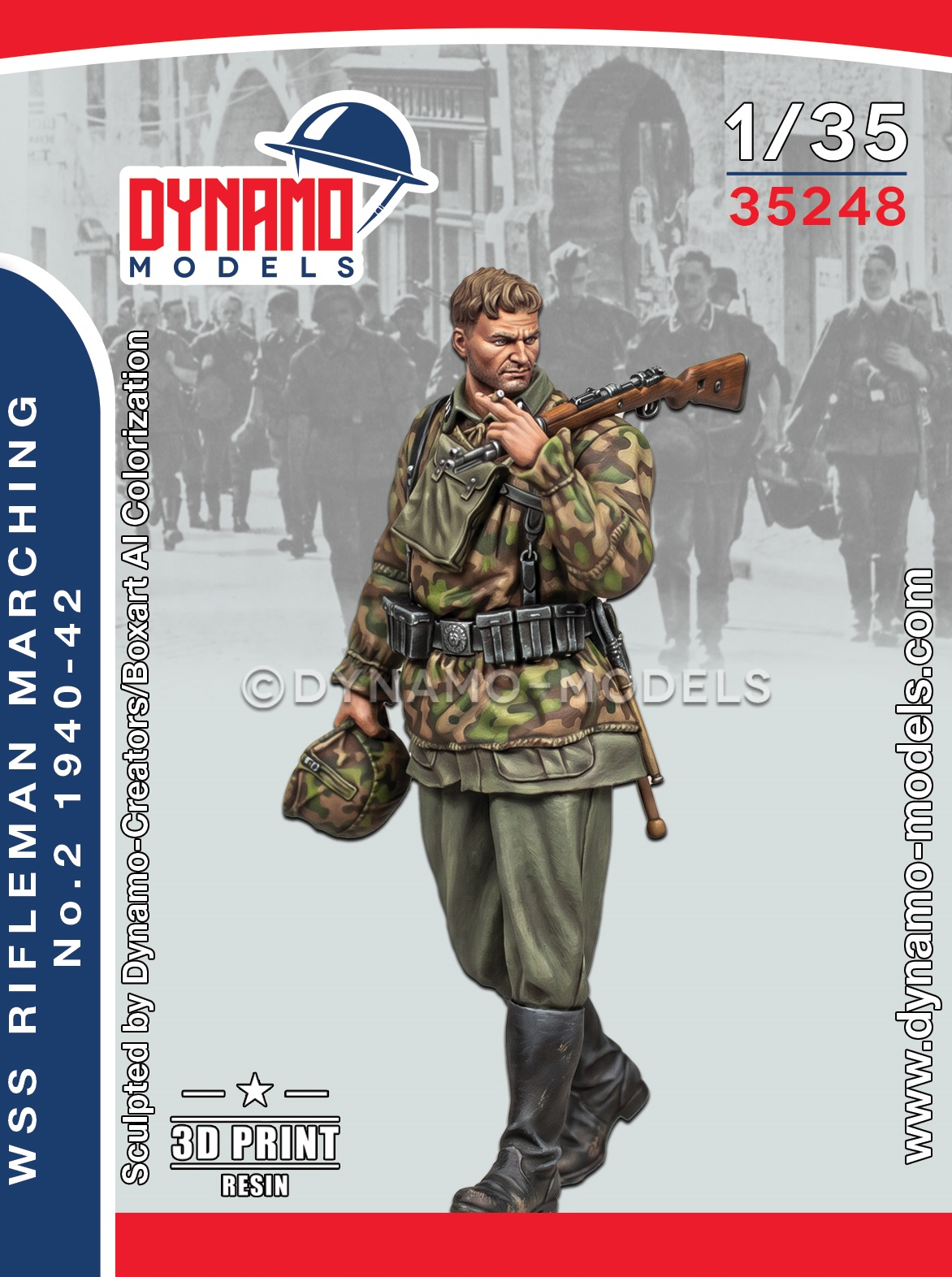 1-35-german-wss-rifleman-marching-no-2-1940-42 1/35 German WSS Rifleman Marching No.2 1940-42 - Image 1
