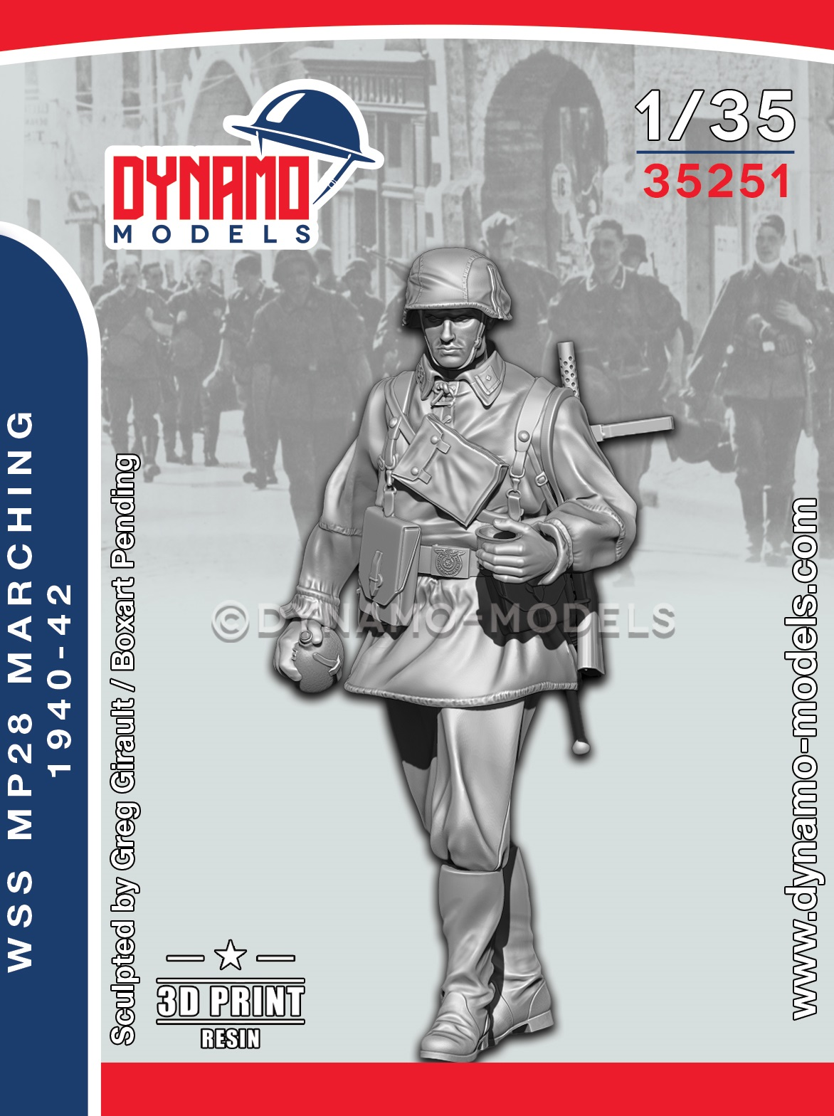 1-35-german-wss-smg-marching-1940-42 1/35 German WSS MP28 marching 1940-42 Dynamo Models
