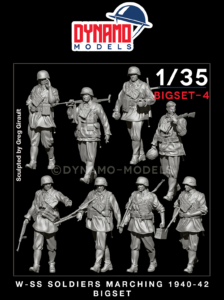 1/35 German WSS Soldiers 1940-42 Marching Full Set Dynamo Models