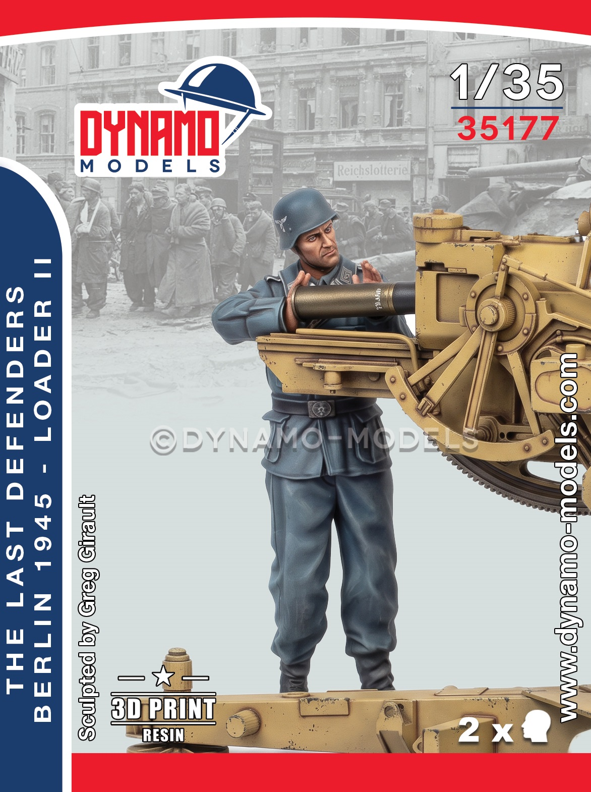 1-35-les-derniers-défenseurs-berlin-1945-chargeur-n°2 1/35 The Last Defenders Berlin 1945 – Loader No.2 – Image 1
