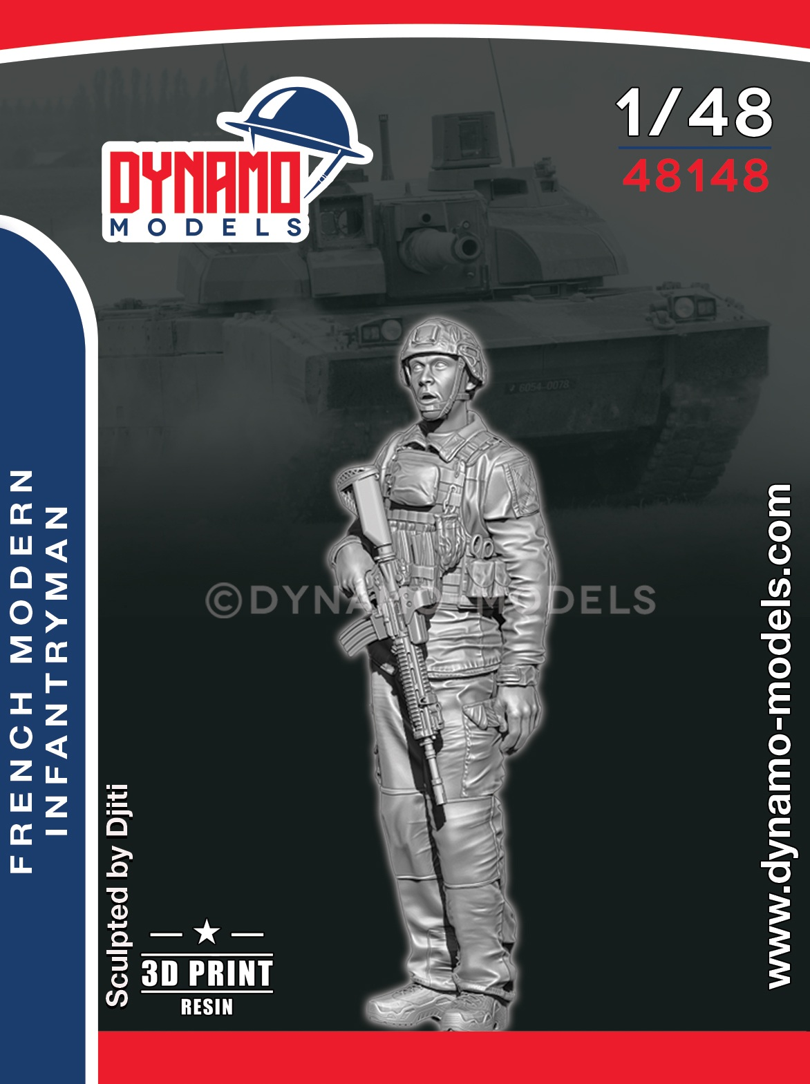 1-48-fantassin-moderne-français-n°1 1/48 French Modern Infantryman No.1 – Image 1
