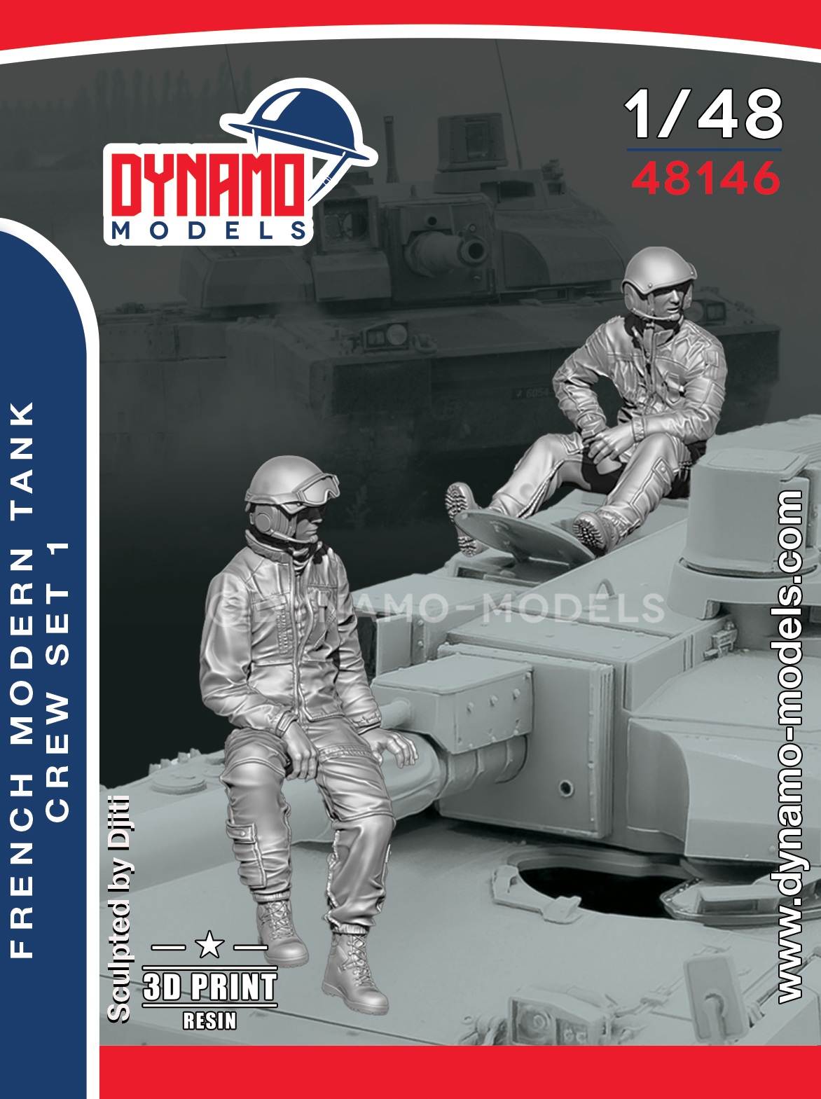 1-48-french-modern-tank-crew-set-1 1/48 French Modern Tank Crew Set 1 – Image 1