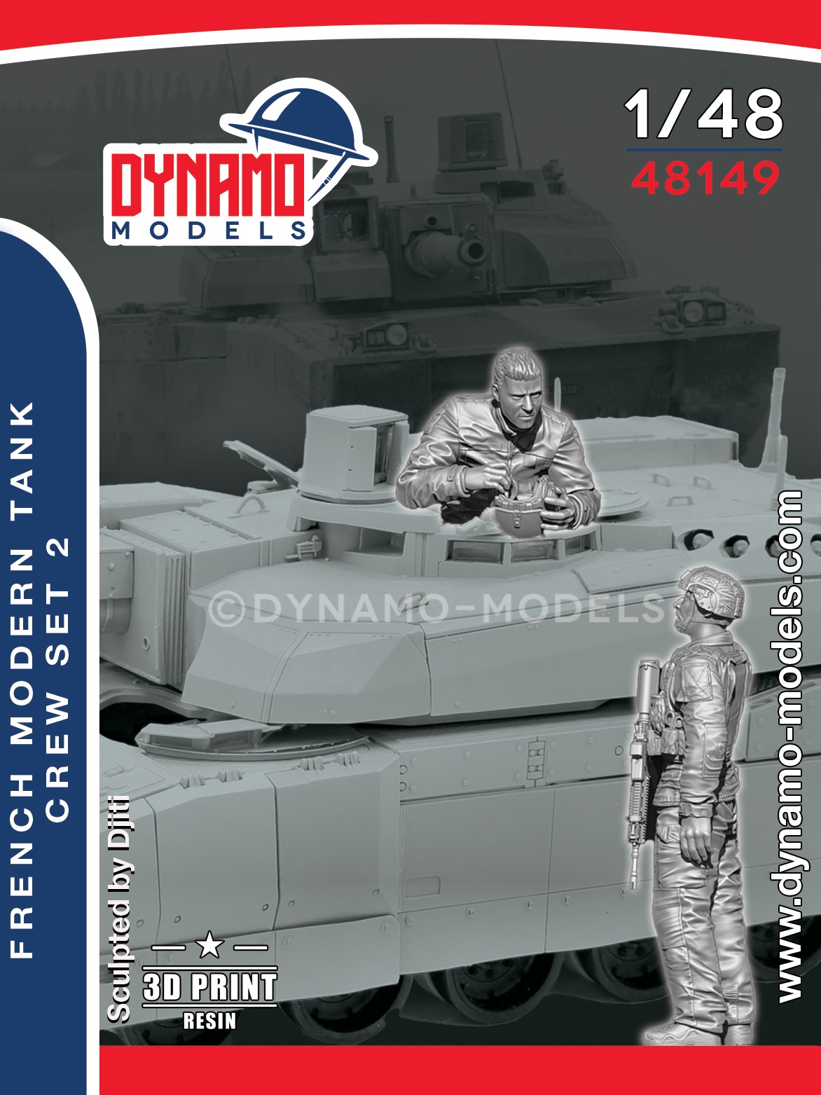 1-48-french-modern-tank-crew-set-2 1/48 French Modern Tank Crew Set 2 – Image 1