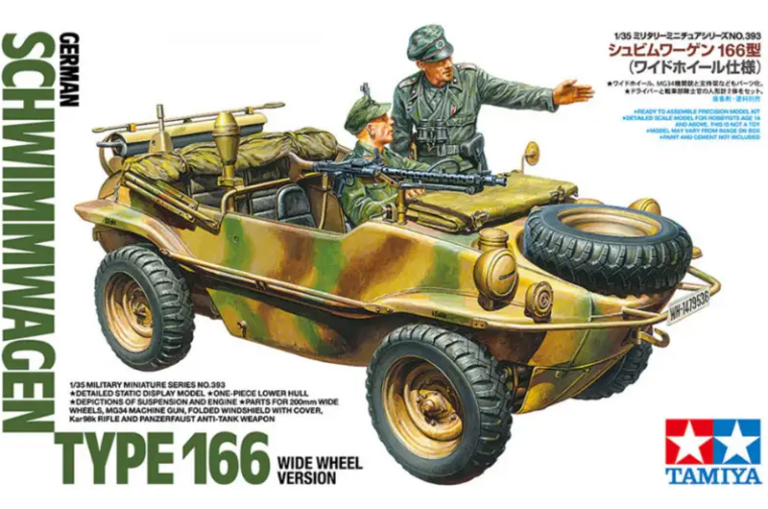 Tamiya 35393 – 1/35 German Schwimmwagen Type 166 Wide Wheel Version