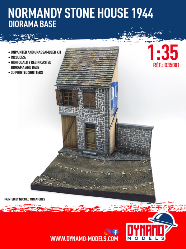 Diorama Base - 1/35 Normandy Stone House