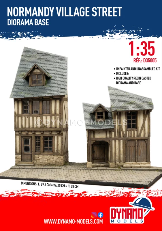 Diorama Base - 1/35 Normandy Village Street