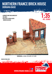 Diorama Base - 1/35 Northern France Brick House