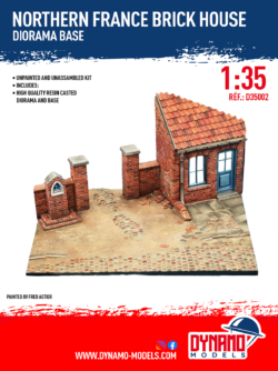 Diorama Base - 1/35 Northern France Brick House